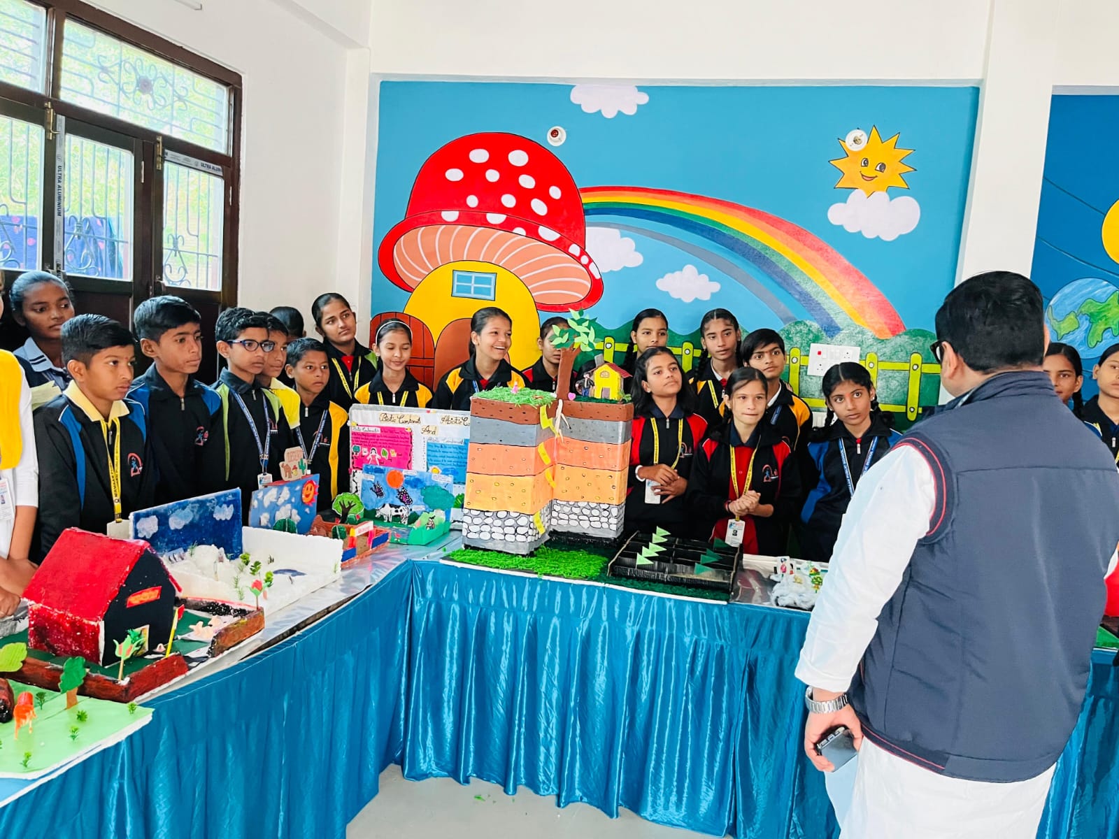 School gathering at Nirmaan Public School Aliganj Sultanpur